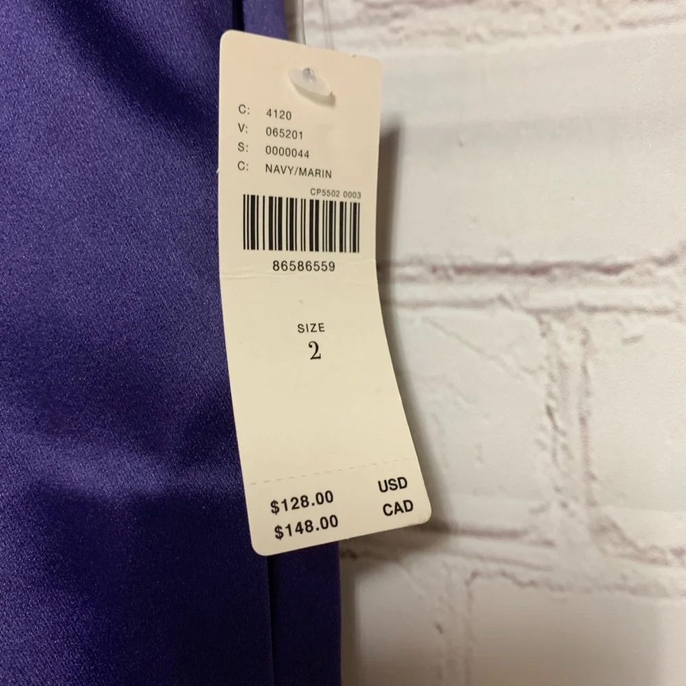 NEW Anthropologie Navy Blue Trouser Maxi Skirt Size 2 - Picture 4 of 10
